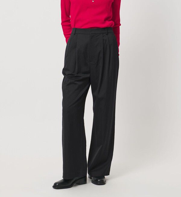 UNITED ARROWS「サテン 2タック ストレート パンツ」|チノ|