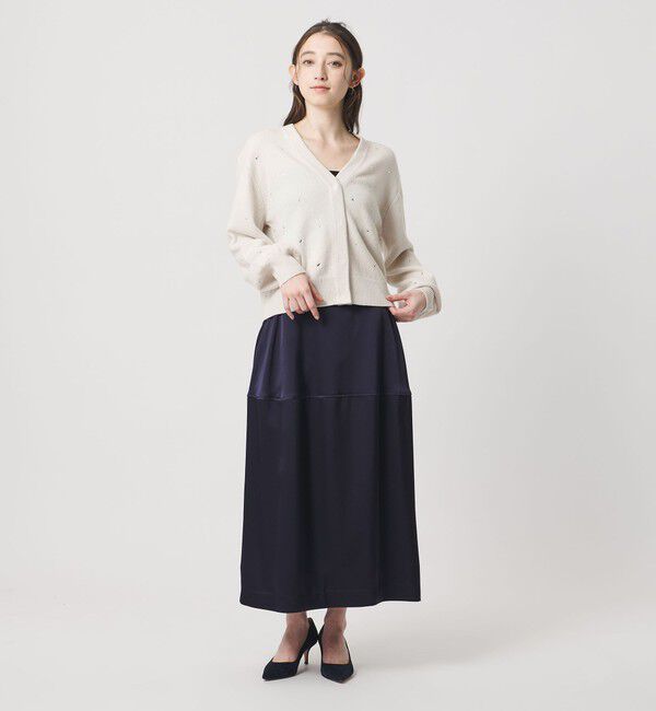 UNITED ARROWS「ラインストーン カーディガン」|カーディガン|