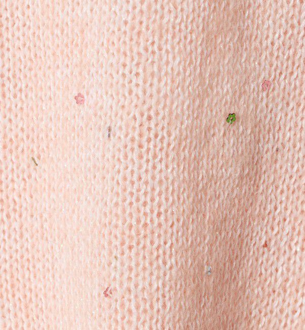 UNITED ARROWS「フラワー スパンコール クルーネック ニット」|ニット・セーター|