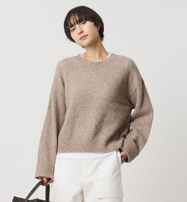 UNITED ARROWS「ワイドスリーブ プルオーバーニット」|ニット・セーター|BEIGE