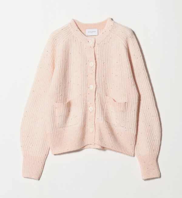 UNITED ARROWS「フラワー スパンコール カーディガン」|カーディガン|