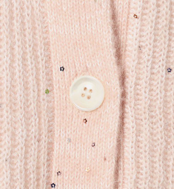 UNITED ARROWS「フラワー スパンコール カーディガン」|カーディガン|