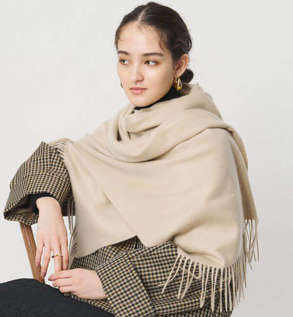 UNITED ARROWS「カシミヤ ソリッド ストール」|ストール|BEIGE