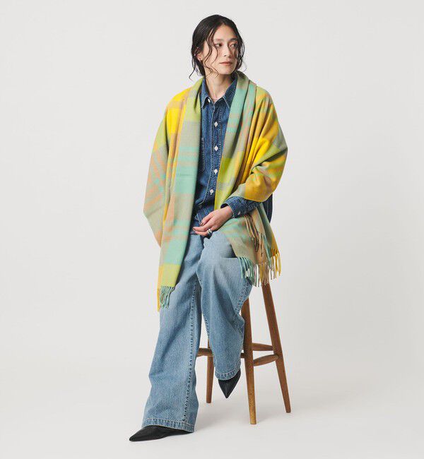 UNITED ARROWS「＜Joshua Ellis＞カシミヤ チェック ストール」|ストール|