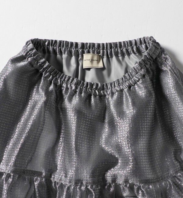 UNITED ARROWS「スケルトン シャイン ジャガード スカート ‐ウォッシャブル‐」|フレア|