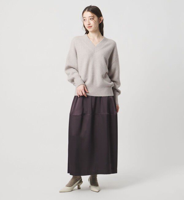 UNITED ARROWS「フォックス ウール ラメ Vネック ニット」|ニット・セーター|