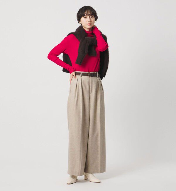 UNITED ARROWS「ツイードライク 2タック ワイド パンツ」|チノ|