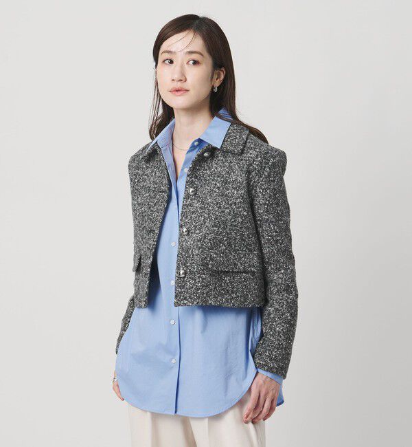 UNITED ARROWS「シルクネップ ツイードライク ジャケット」|テーラードジャケット|BLACK