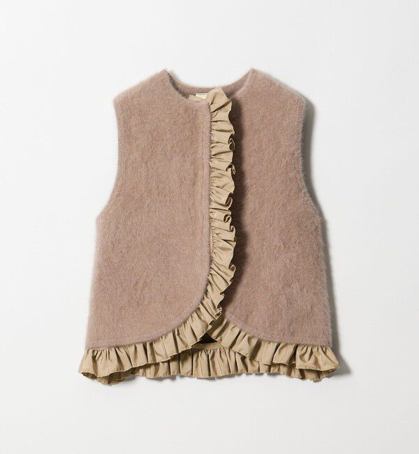 UNITED ARROWS「フォックスカシミヤ フリルコンビ ベスト」|ベスト・ジレ|