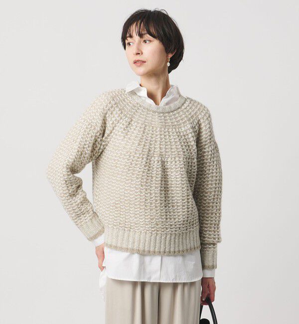 UNITED ARROWS「カラーミックス インレイド ニット」|ニット・セーター|