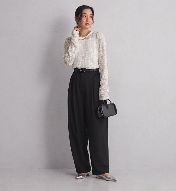 UNITED ARROWS green label relaxing「【WEB限定】＜at ease＞レース プルオーバー カットソー」|Tシャツ・カットソー|