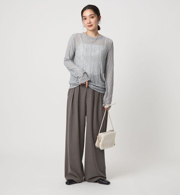 UNITED ARROWS green label relaxing「【WEB限定】＜at ease＞レース プルオーバー カットソー」|Tシャツ・カットソー|