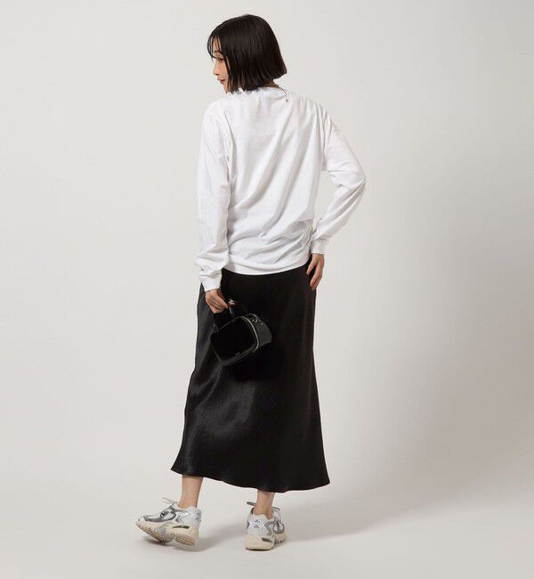 UNITED ARROWS green label relaxing「サテン ナロー スカート」|フレア|