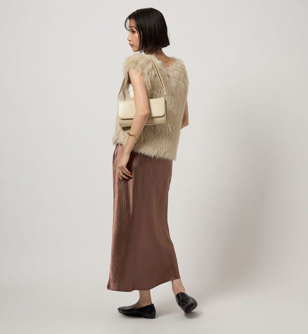 UNITED ARROWS green label relaxing「サテン ナロー スカート」|フレア|