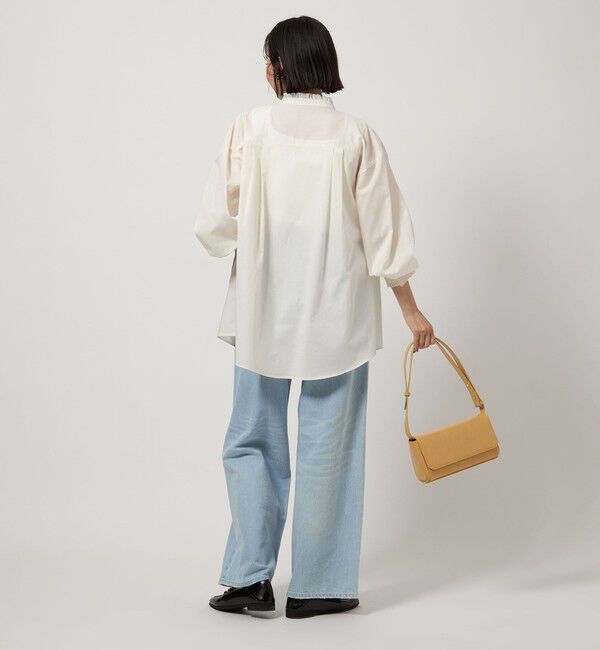 UNITED ARROWS green label relaxing「［size SHORTあり］フリルネック ブラウス」|シャツ・ブラウス|