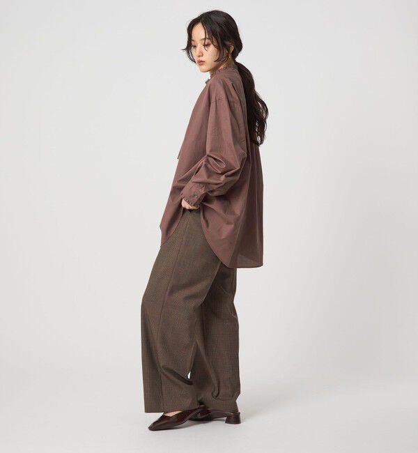 UNITED ARROWS green label relaxing「［size SHORTあり］フリルネック ブラウス」|シャツ・ブラウス|