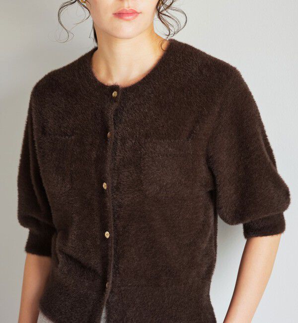 UNITED ARROWS green label relaxing「フラッフフェザー ショートスリーブ ニット カーディガン -ウォッシャブル-」|カーディガン|