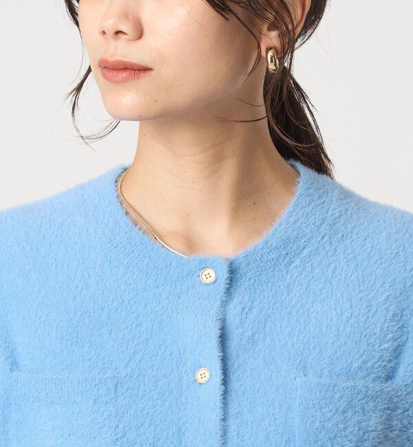 UNITED ARROWS green label relaxing「フラッフフェザー ショートスリーブ ニット カーディガン -ウォッシャブル-」|カーディガン|