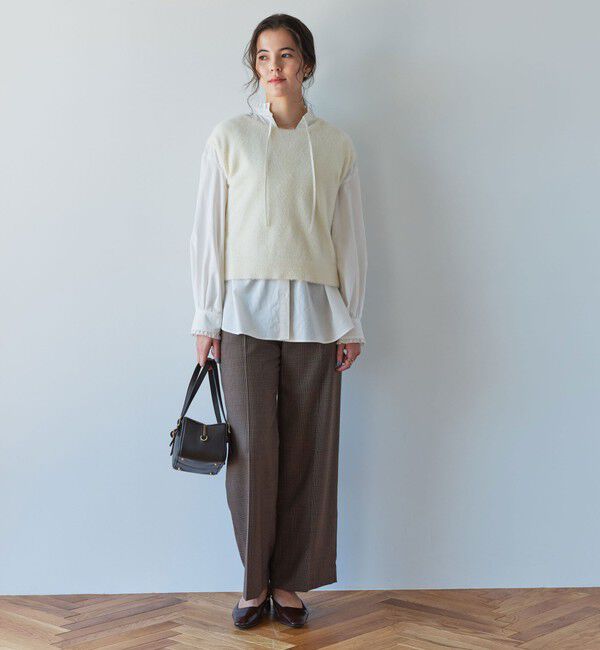 UNITED ARROWS green label relaxing「フラッフフェザー 2WAY フレンチスリーブ ニット -ウォッシャブル-」|ニット・セーター|