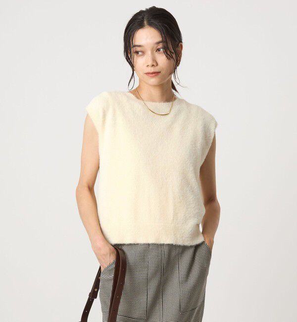 UNITED ARROWS green label relaxing「フラッフフェザー 2WAY フレンチスリーブ ニット -ウォッシャブル-」|ニット・セーター|