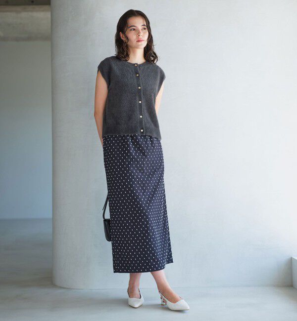 UNITED ARROWS green label relaxing「フラッフフェザー 2WAY フレンチスリーブ ニット -ウォッシャブル-」|ニット・セーター|