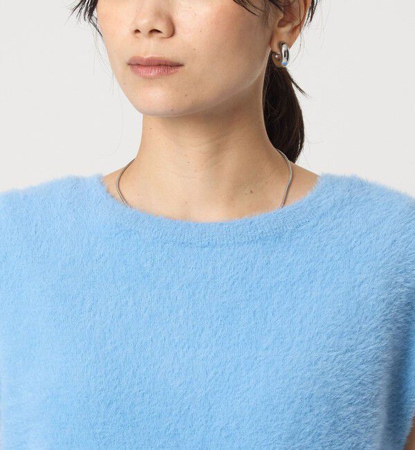 UNITED ARROWS green label relaxing「フラッフフェザー 2WAY フレンチスリーブ ニット -ウォッシャブル-」|ニット・セーター|