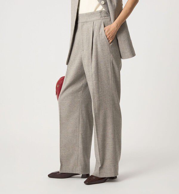 UNITED ARROWS green label relaxing「［size SHORTあり］メランジツイル パンツ -ウォッシャブル-」|スラックス|