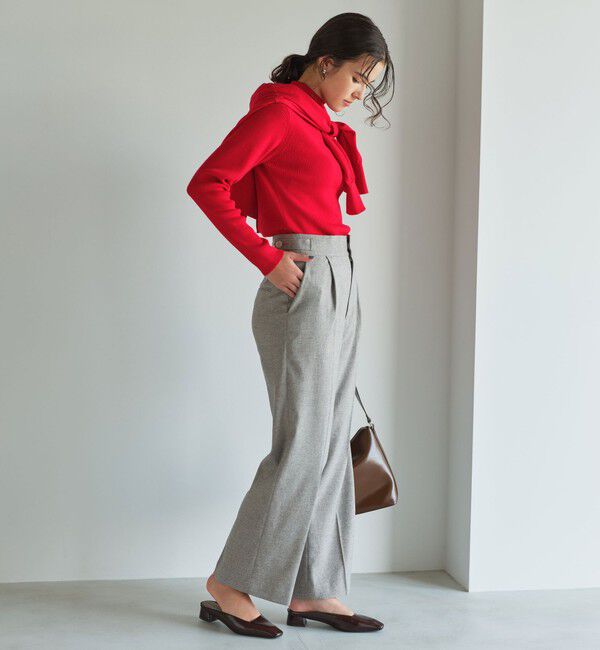 UNITED ARROWS green label relaxing「［size SHORTあり］メランジツイル パンツ -ウォッシャブル-」|スラックス|