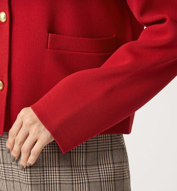 UNITED ARROWS green label relaxing「フォルム ゴールドカラーボタン ニット カーディガン ウォッシャブル」|カーディガン|