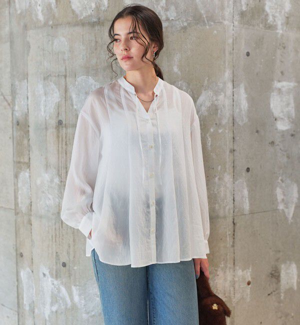 UNITED ARROWS green label relaxing「ミルフィーユフレアブラウス」|シャツ・ブラウス|