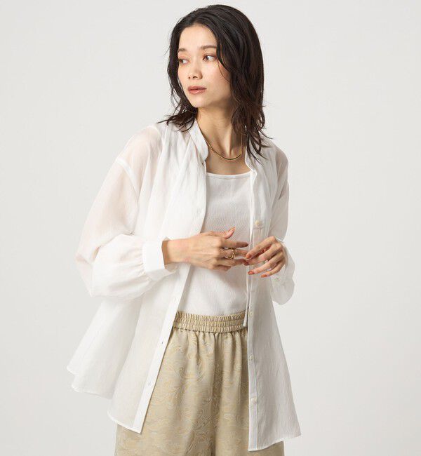 UNITED ARROWS green label relaxing「ミルフィーユフレアブラウス」|シャツ・ブラウス|