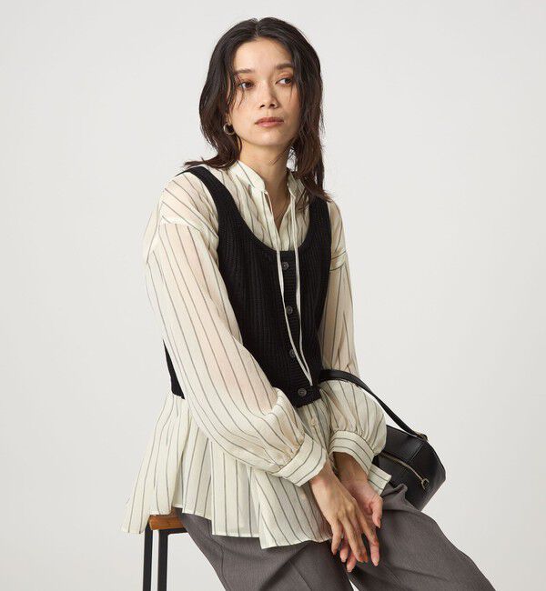 UNITED ARROWS green label relaxing「ミルフィーユフレアブラウス」|シャツ・ブラウス|