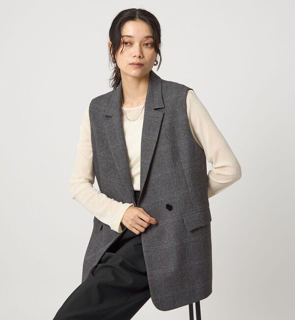 UNITED ARROWS green label relaxing「ツイードライク ジレ マシンウォッシャブル 帯電防止」|ベスト・ジレ|