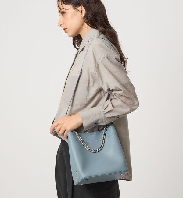 UNITED ARROWS green label relaxing「チェーンハンドル 2WAY スクエアバッグ ショルダーバッグ」|ショルダー・メッセンジャー|