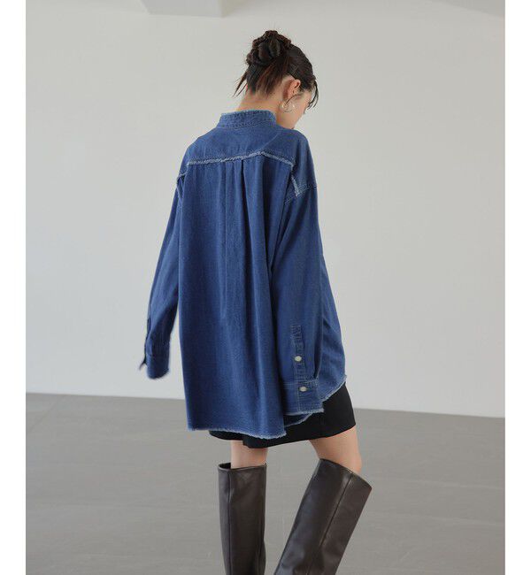 EMMEL REFINES「＜EMMEL REFINES＞EM フリンジ デニム シャツ」|シャツ・ブラウス|