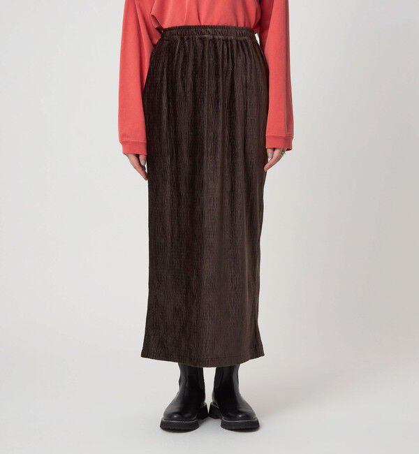 UNITED ARROWS green label relaxing「［size SHORTあり］クレープベロア タイト スカート」|タイト|