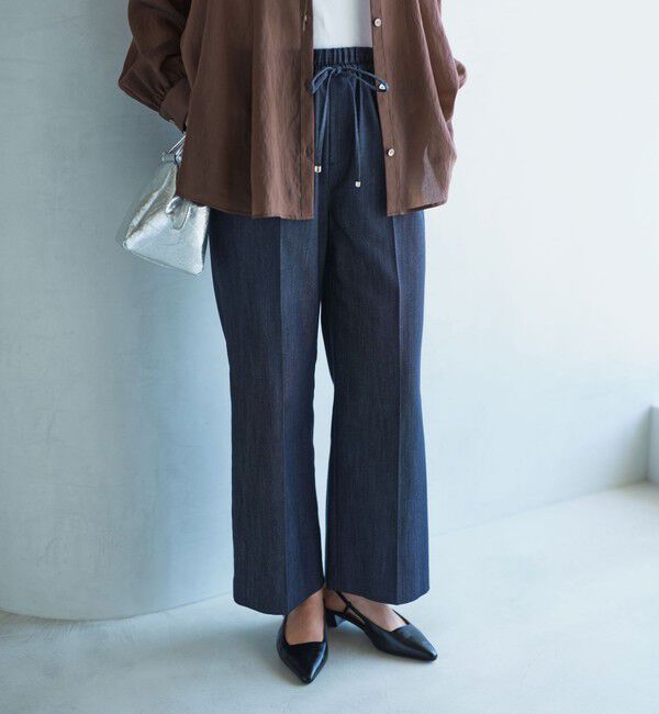 UNITED ARROWS green label relaxing「【結論シリーズ】ニーハイフレアパンツ デニム［size SHORT/TALLあり］」|デニム|