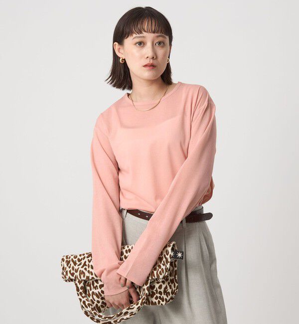 UNITED ARROWS green label relaxing「シアー ロングスリーブ Tシャツ」|Tシャツ・カットソー|LT.PINK