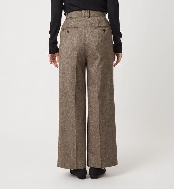 UNITED ARROWS green label relaxing「［size SHORT/TALLあり］ホームスパン ストレート パンツ ストレッチ」|スラックス|