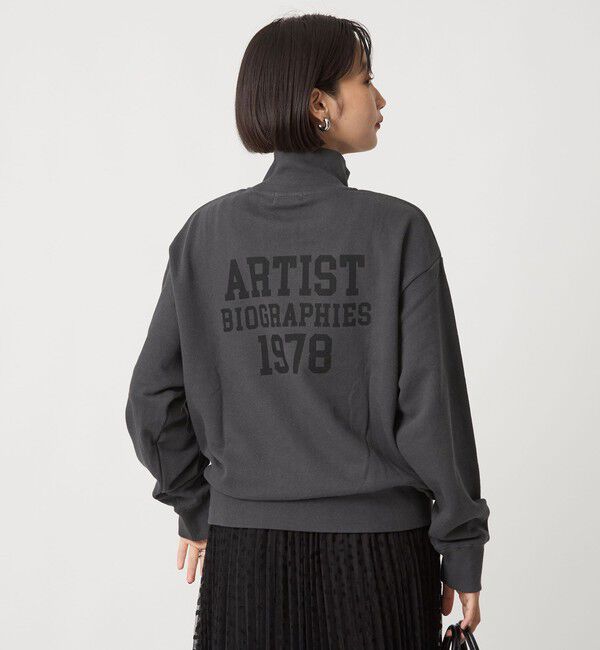 UNITED ARROWS green label relaxing「ミュージアム ロゴ ハーフジップ プルオーバー」|スウェット・ジャージ|DK.GRAY