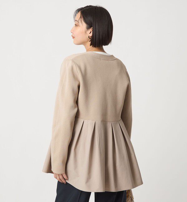 UNITED ARROWS green label relaxing「ドッキング ペプラム Vネック ニット カーディガン -ウォッシャブル-」|カーディガン|