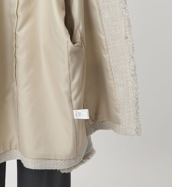 UNITED ARROWS green label relaxing「ミックスツイードライク ポケット ノーカラー ジャケット」|ノーカラージャケット|