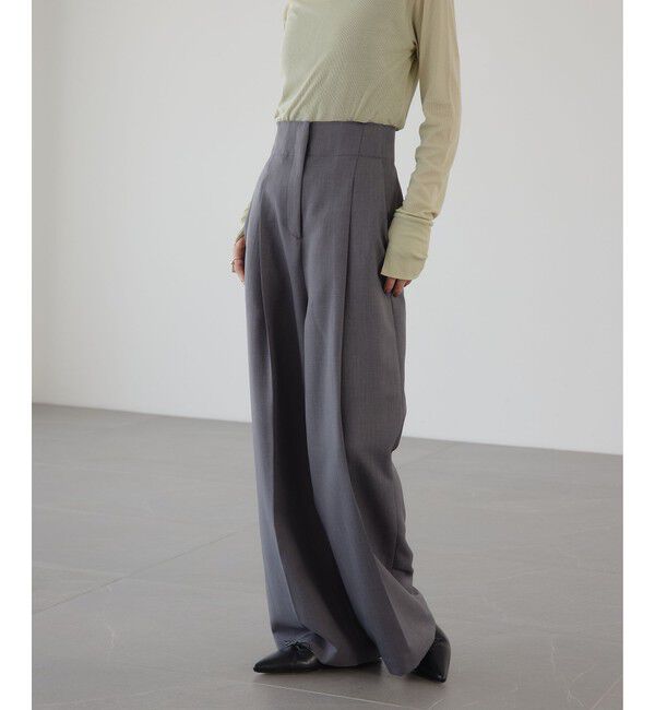 EMMEL REFINES「＜EMMEL REFINES＞EM センタープレス ウエストタチキリ パンツ」|チノ|