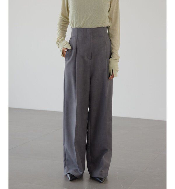 EMMEL REFINES「＜EMMEL REFINES＞EM センタープレス ウエストタチキリ パンツ」|チノ|