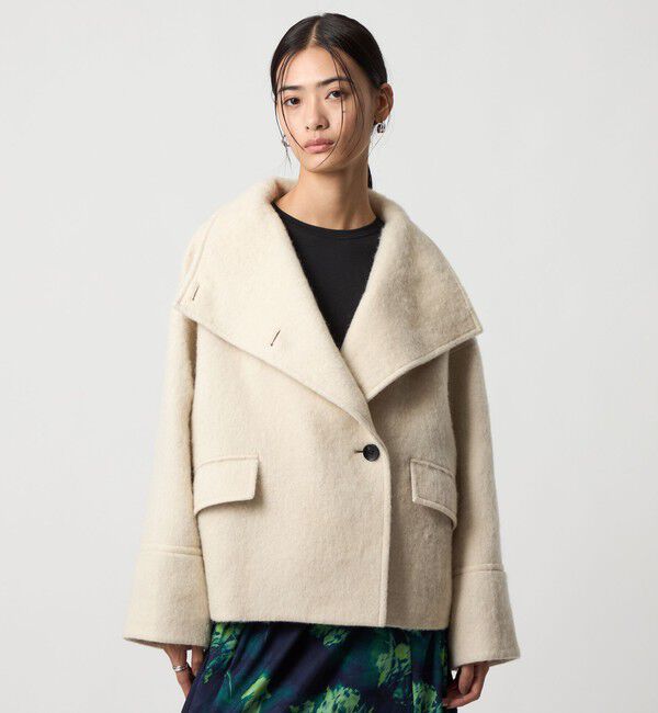 EMMEL REFINES「＜EMMEL REFINES＞EM スタンド シャギー ショートコート」|その他|