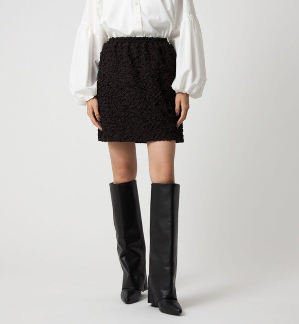 EMMEL REFINES「＜EMMEL REFINES＞EM フクレジャカード ミニスカート」|スカート|