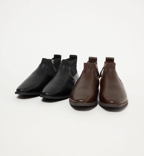 UNITED ARROWS green label relaxing「ストレッチ フラット ショートブーツ 撥水」|ロングブーツ|