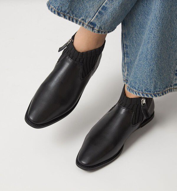 UNITED ARROWS green label relaxing「ストレッチ フラット ショートブーツ 撥水」|ロングブーツ|