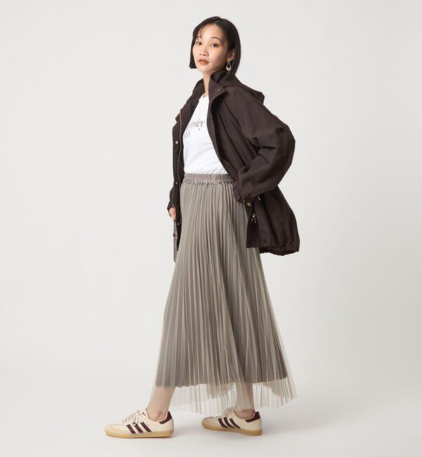 UNITED ARROWS green label relaxing「［size SHORT/TALLあり］2WAY チュール プリーツ スカート」|フレア|