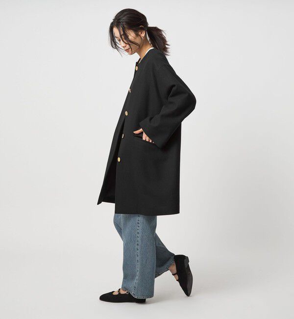 UNITED ARROWS green label relaxing「【別注】＜Traditional Weatherwear＞LINTON ノーカラー コート」|ノーカラーコート|